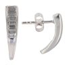 18ct White Gold 0.25ct Baguette Cut Diamond Tapered Drop Earrings
