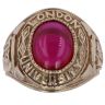 9ct Yellow Gold Red Cabochon College Ring