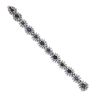 18ct White Gold Vintage Sapphire And Diamond Bracelet 7.5"