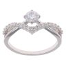 Silver Cubic Zirconia Stoneset Fancy Ring by Icesia