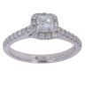 18ct White Gold 0.74ct Princess and Brilliant Cut Diamond Cluster Ring