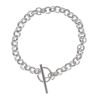 Silver T-Bar Belcher Bracelet 7.5"