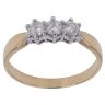 18ct Yellow Gold 0.50ct Brilliant Cut Diamond Trilogy Ring