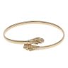 14ct Yellow Gold Lions Torque Bangle