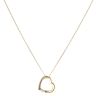 18ct Yellow Gold 0.15ct Diamond Heart Pendant and Chain 18"