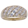 14ct Yellow Gold Cubic Zirconia Dome Cluster Ring