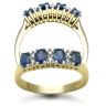 9ct Yellow Gold 0.12ct Diamond & Sapphire Ring