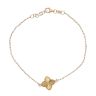 18ct Yellow Gold Patterned Clover Bracelet 8"