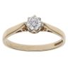 9ct Yellow Gold 0.25ct Brilliant Cut Diamond Solitaire Ring