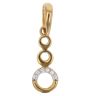 22ct Yellow Gold Cubic Zirconia Orbit Pendant