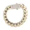 9ct Yellow Gold Cubic Zirconia Curb Bracelet 9"