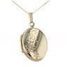 9ct Yellow Gold Oval Locket And 16" Chain