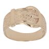 9ct Yellow Gold Patterned Buckle Ring