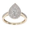 9ct Yellow Gold 0.50ct Brilliant And Baguette Cut Diamond Cluster Ring