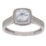 9ct White Gold Cubic Zirconia Cluster Ring