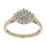 9ct Yellow Gold 0.25ct Brilliant Cut Diamond Cluster Ring