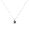 9ct Yellow Gold 1.60ct Brilliant Cut Black Diamond Pendant And Chain 18"