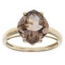 9ct Yellow Gold Smoky Quartz Single Stone Ring