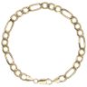 9ct Yellow Gold Figaro Bracelet 8.5"