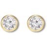 18ct Yellow Gold 0.35ct Diamond Rubover Earrings