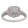 Platinum 1.20ct Emerald And Brilliant Cut Diamond Cluster Ring