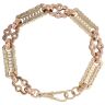 9ct Yellow and Rose Gold Stars and Bars Bracelet 7.5"