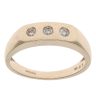 9ct Yellow Gold 0.20ct Diamond Trilogy Signet Ring