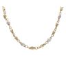 14ct Yellow And White Gold Greek Key Fancy Chain 24"