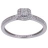 9ct White Gold 0.25ct Brilliant and Single Cut Diamond Cluster Ring