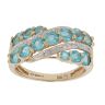 9ct Yellow Gold 0.05ct Brilliant Cut Diamond and Apatite Cluster Ring