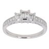 18ct White Gold 0.25ct Baguette and Brilliant Cut Diamond Fancy Ring
