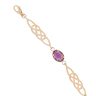 9ct Yellow Gold Amethyst Celtic Bracelet 8"