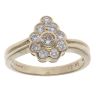 9ct Yellow Gold Cubic Zirconia Cluster Ring