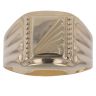 14ct Yellow Gold Patterned Signet Ring