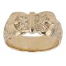 9ct Yellow Gold Patterned Buckle Ring