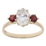 9ct Yellow Gold Cubic Zirconia Three Stone Ring