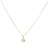 18ct Yellow Gold 0.15ct Diamond Solitaire Diamond Pendant and Chain 18"