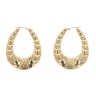 9ct Yellow Gold Scale Creole Earrings