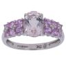 9ct White Gold Pink Morganite and Sapphire Fancy Ring