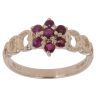 9ct Yellow Gold Ruby Cluster Ring