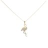 9ct Yellow Gold Flamingo Pendant And Chain 18"