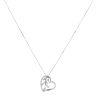 9ct White Gold 0.25ct Diamond Heart Pendant and Chain 18"