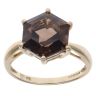 9ct Yellow Gold Smoky Quartz Solitaire Ring