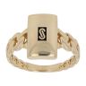 14ct Yellow Gold Monaco Classic Plain Link Signet Ring