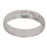 9ct White Gold Patterned Wedding Band 4mm