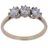 9ct Yellow Gold Cubic Zirconia Three Stone Ring
