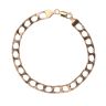 9ct Yellow Gold Square Link Curb Bracelet 8.5"