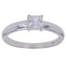 9ct White Gold Cubic Zirconia Single Stone Ring