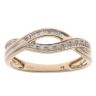 9ct Yellow Gold 0.20ct Diamond Crossover Ring