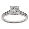 9ct White Gold 0.43ct Brilliant Cut Diamond Cluster Ring